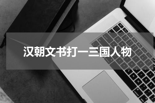 汉朝文书打一三国人物