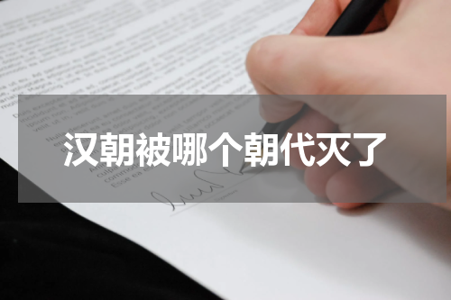 汉朝被哪个朝代灭了
