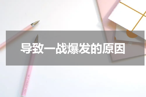 导致一战爆发的原因