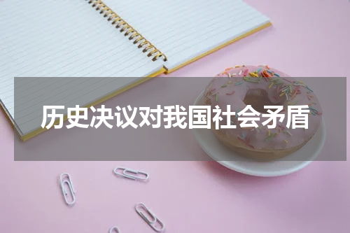 历史决议对我国社会矛盾