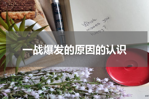 一战爆发的原因的认识