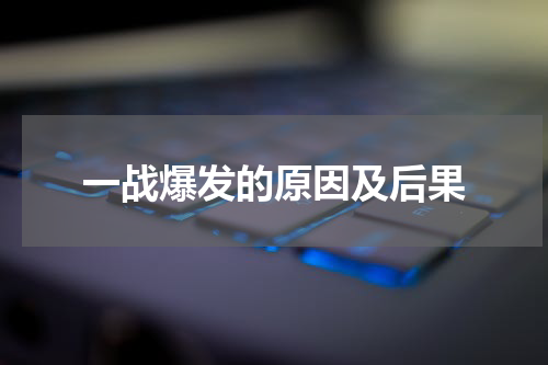 一战爆发的原因及后果