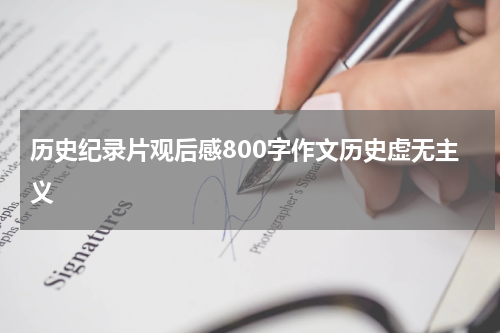 历史纪录片观后感800字作文历史虚无主义