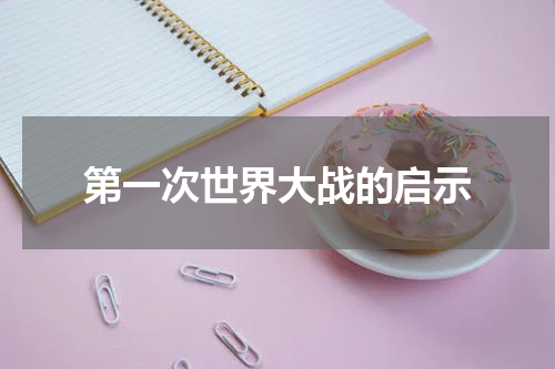 第一次世界大战的启示