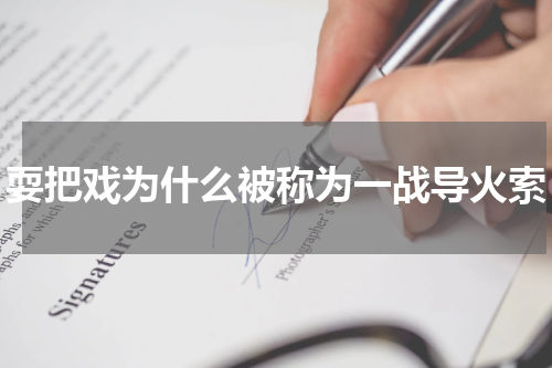 耍把戏为什么被称为一战导火索