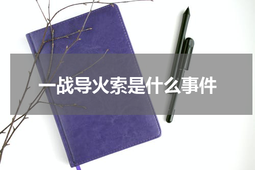 一战导火索是什么事件