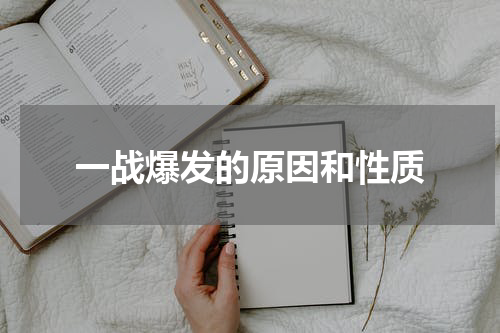 一战爆发的原因和性质