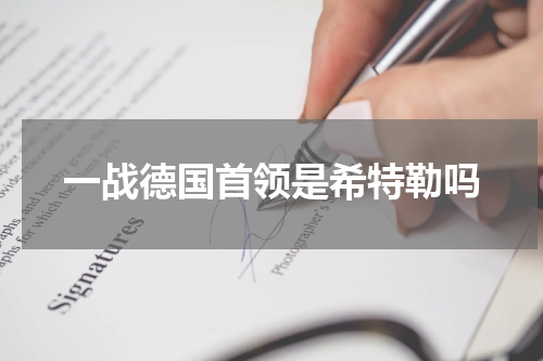 一战德国首领是希特勒吗