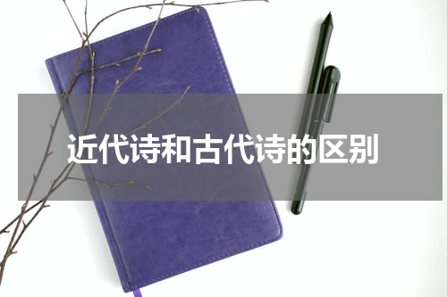 近代诗和古代诗的区别