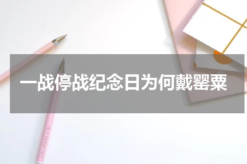 一战停战纪念日为何戴罂粟