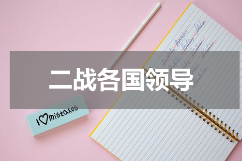 二战各国领导