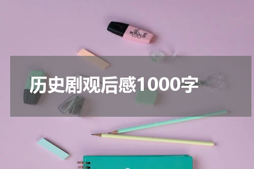 历史剧观后感1000字