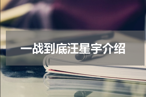 一战到底汪星宇介绍