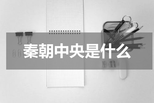 秦朝中央是什么