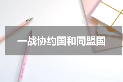 一战协约国和同盟国