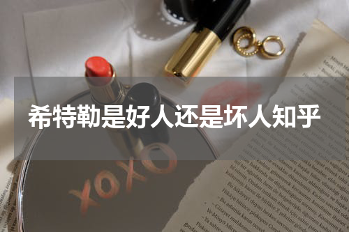 希特勒是好人还是坏人知乎