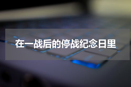 在一战后的停战纪念日里