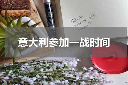 意大利参加一战时间