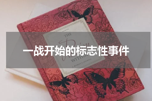 一战开始的标志性事件