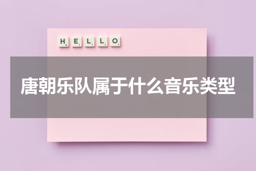 唐朝乐队属于什么音乐类型