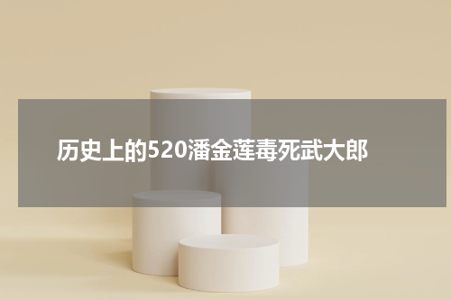 历史上的520潘金莲毒死武大郎
