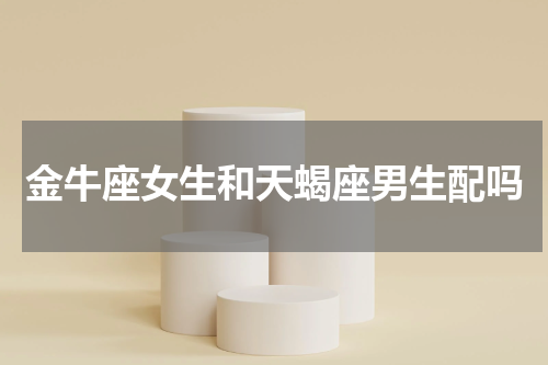 金牛座女生和天蝎座男生配吗