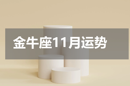 金牛座11月运势
