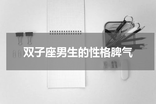 双子座男生的性格脾气