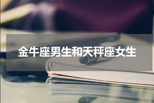 金牛座男生和天秤座女生