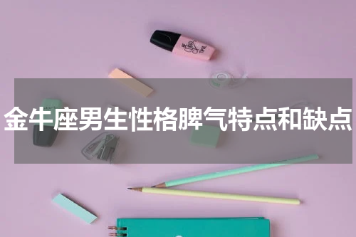 金牛座男生性格脾气特点和缺点