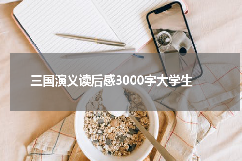 三国演义读后感3000字大学生