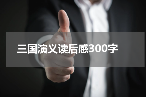 三国演义读后感300字
