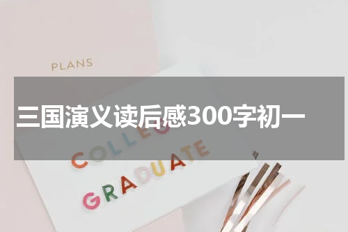 三国演义读后感300字初一