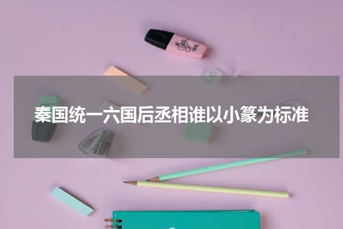 秦国统一六国后丞相谁以小篆为标准