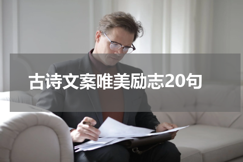 古诗文案唯美励志20句