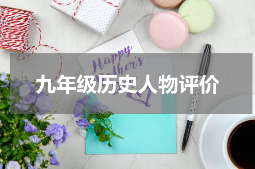 九年级历史人物评价