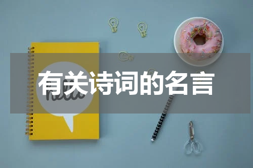 有关诗词的名言
