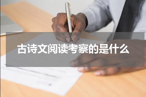 古诗文阅读考察的是什么