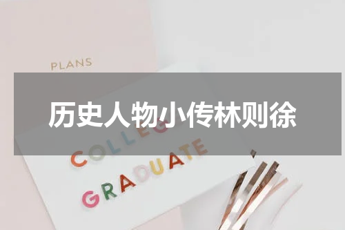 历史人物小传林则徐