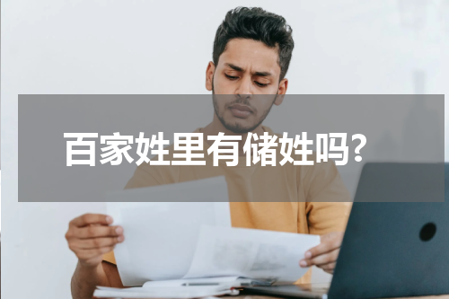 百家姓里有储姓吗?