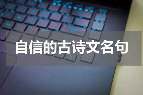 自信的古诗文名句