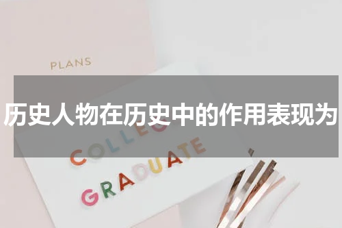 历史人物在历史中的作用表现为