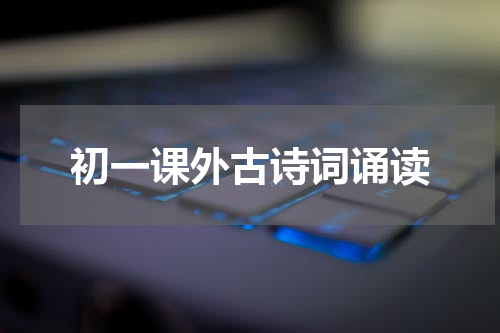 初一课外古诗词诵读
