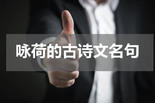 咏荷的古诗文名句