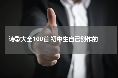 诗歌大全100首 初中生自己创作的
