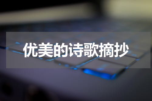 优美的诗歌摘抄