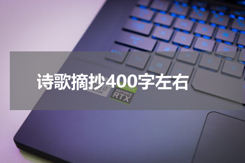 诗歌摘抄400字左右