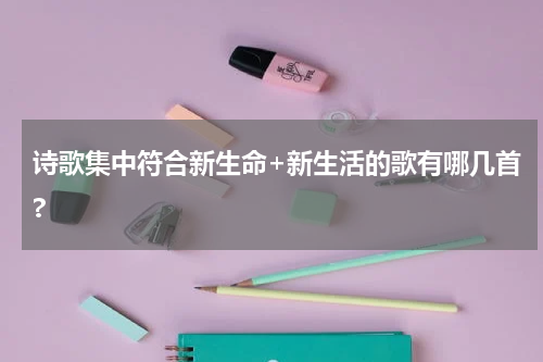 诗歌集中符合新生命+新生活的歌有哪几首?