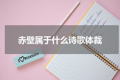 赤壁属于什么诗歌体裁