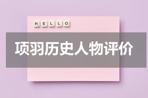 项羽历史人物评价